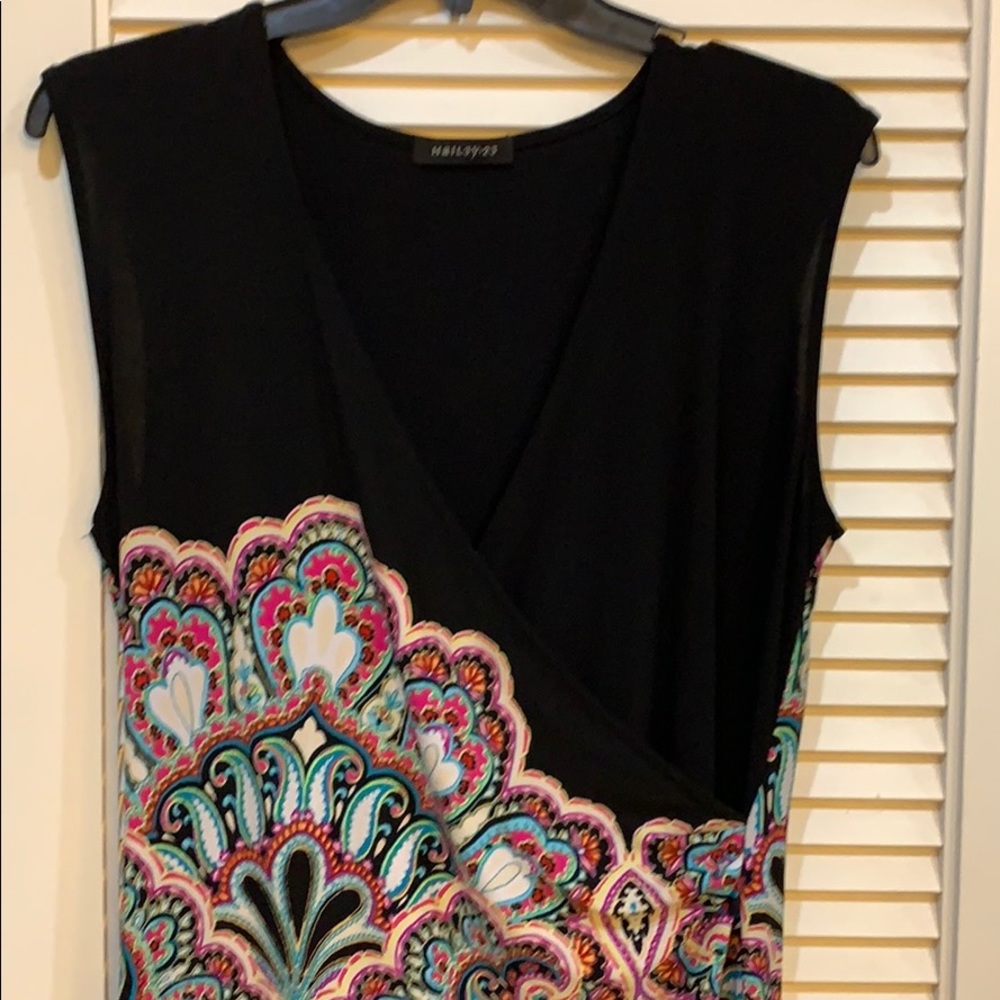 Hot pink faux wrap dress